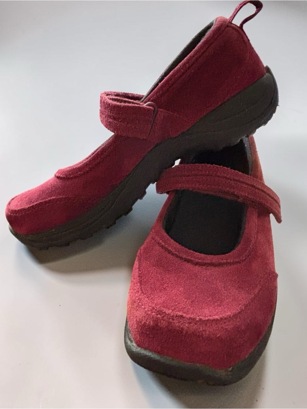 Lands’ End Burgundy Suede Mary Jane Walking Shoes Women’s 7 - Picture 6 of 12